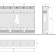 Wardrobe detail of Tartan School by MoDus Architects