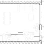 Floor plan of Ulli Heckmann's compact apartment in Rotterdam