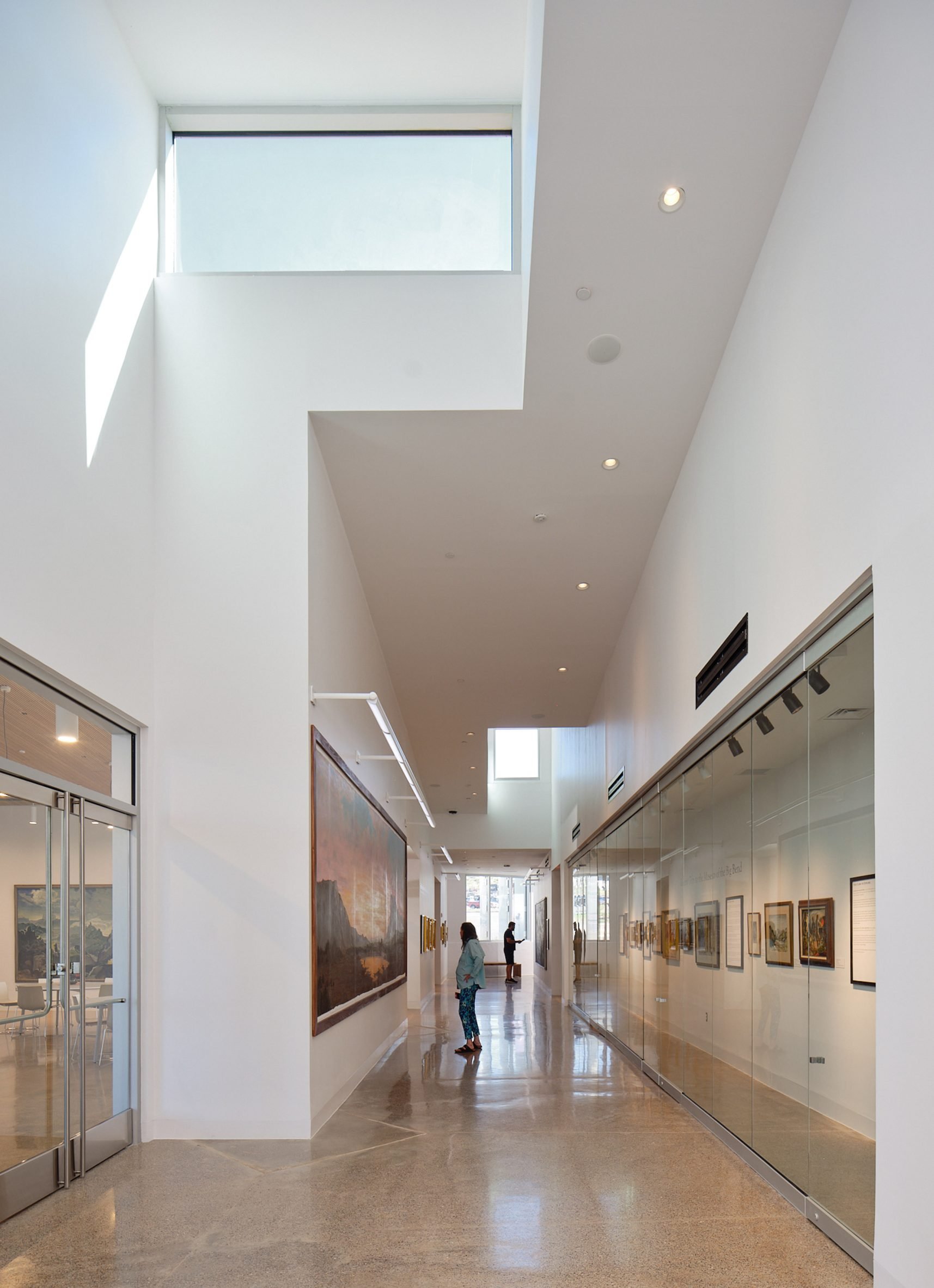 Lightwell in museum hallway