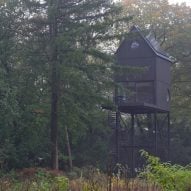 Buitenverblijf Nest is a "folly high up in the trees" in the Netherlands