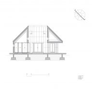 Section of the octagonal house at Hoji Gangneung by AOA Architect