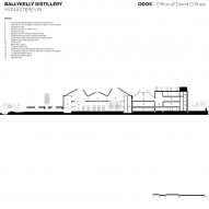 Section of ODOS Architects Church Oak Distillery in Ireland
