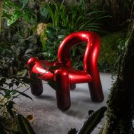 Red version of Reality chair designed in virtual reality by Alexander Lervik and Gustav Winsth