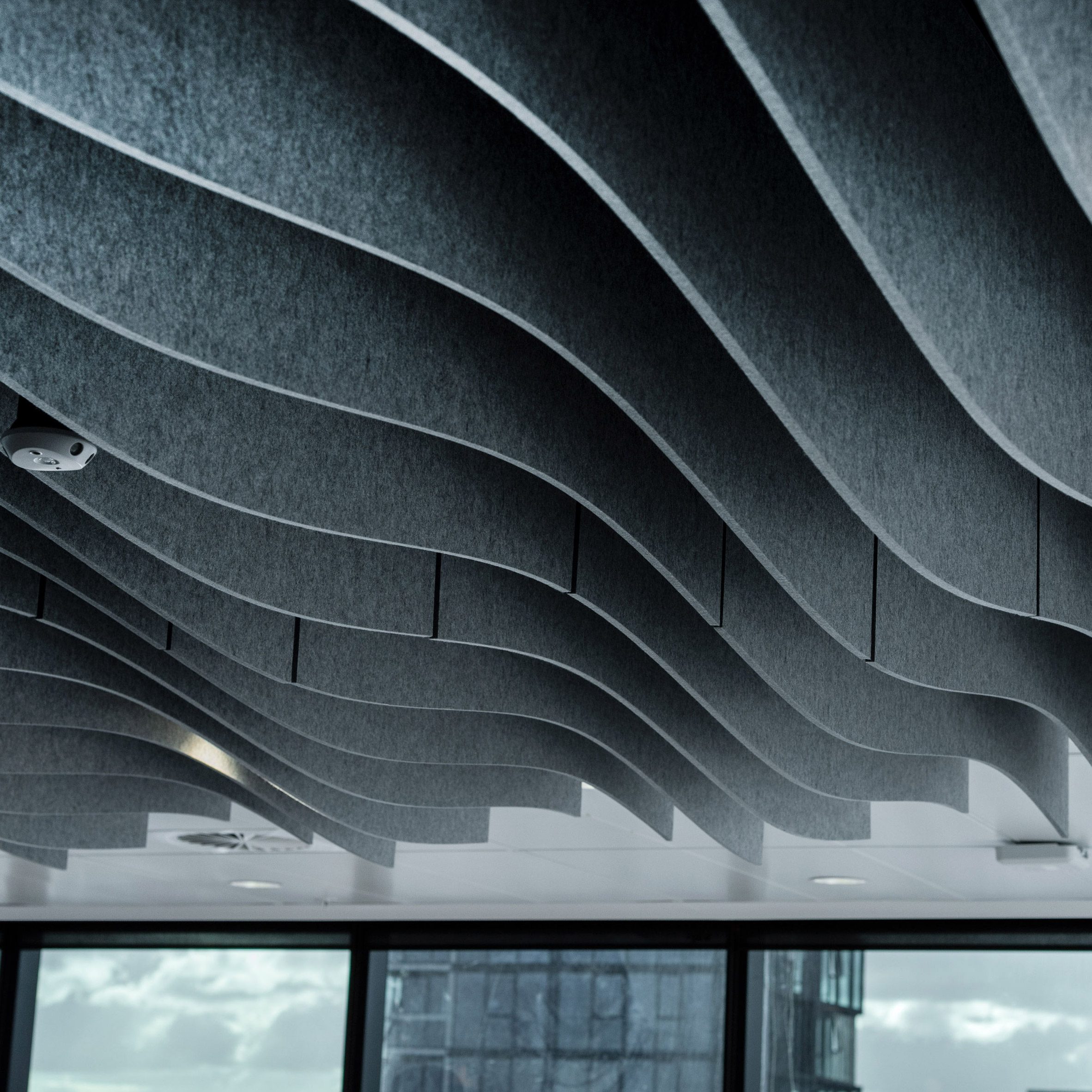 Frontier acoustic ceiling panels by Autex Acoustics