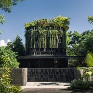 Wallflower Architecture + Design wraps plant-filled timber lattice around Singapore home