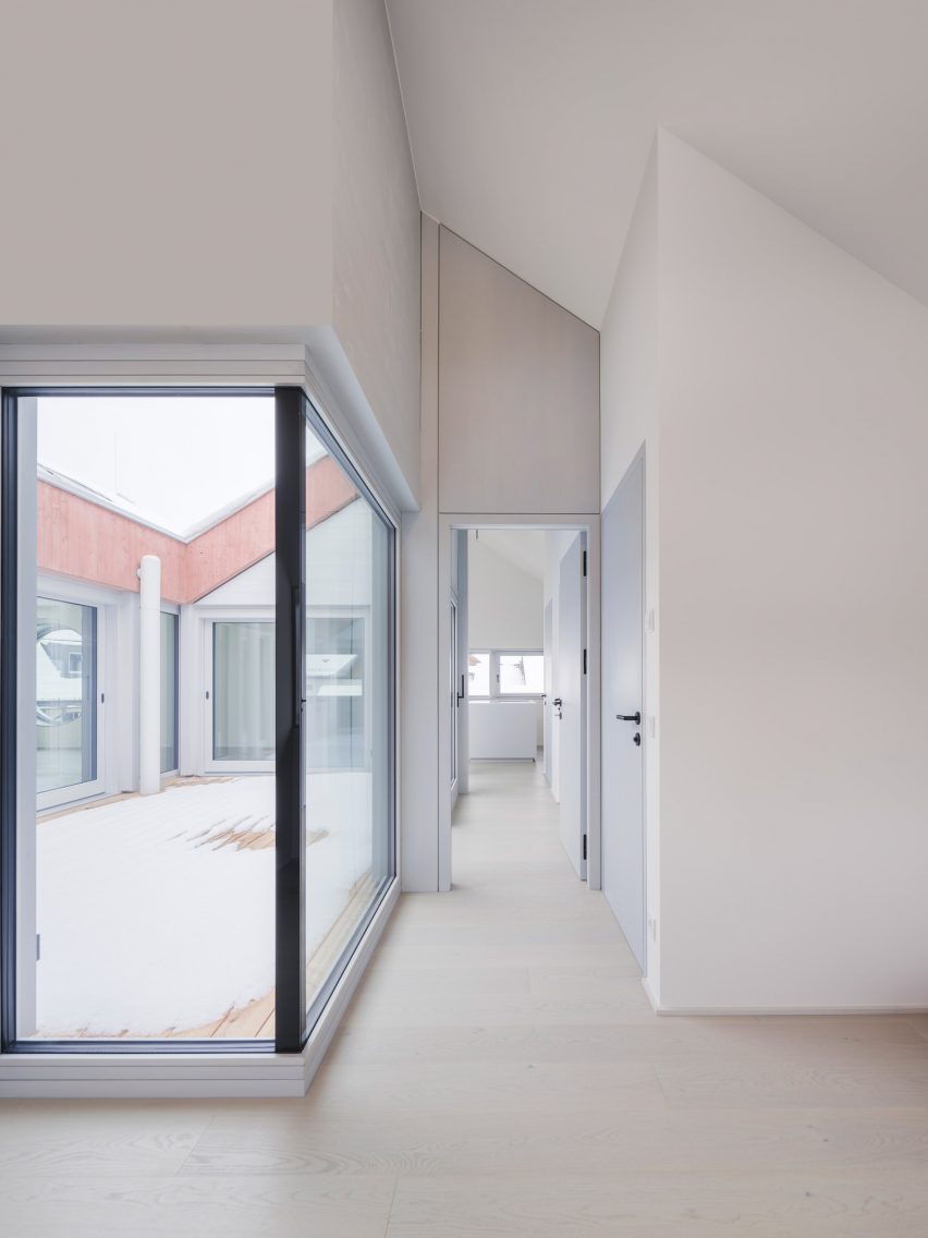 Interior view of apartment at Austrian clinic by Steiner Architecture