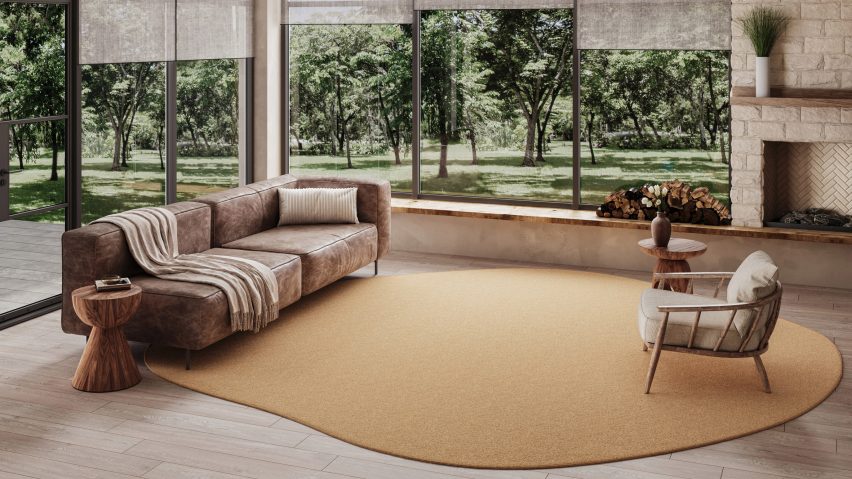 Beige carpet in living room
