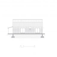 Elevation of The Long House at Hoji Gangneung by AOA Architect
