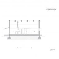 Section of The Long House at Hoji Gangneung by AOA Architect