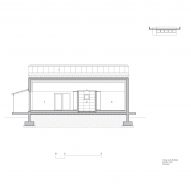 Section of The Long House at Hoji Gangneung by AOA Architect