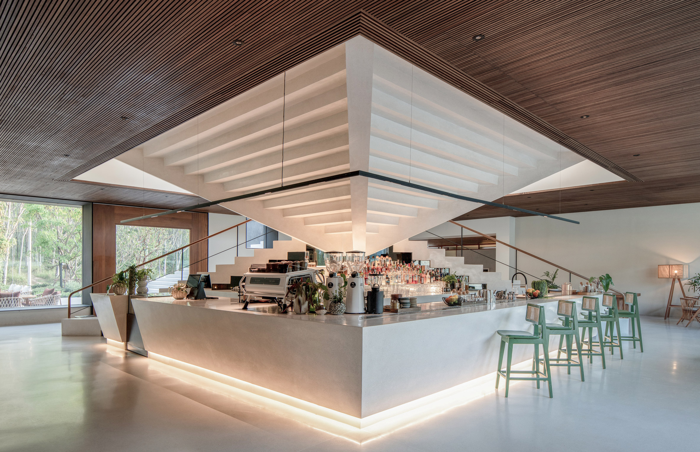 Cafe in the Tree O'Clock community centre in Thailand by Studio Locomotive