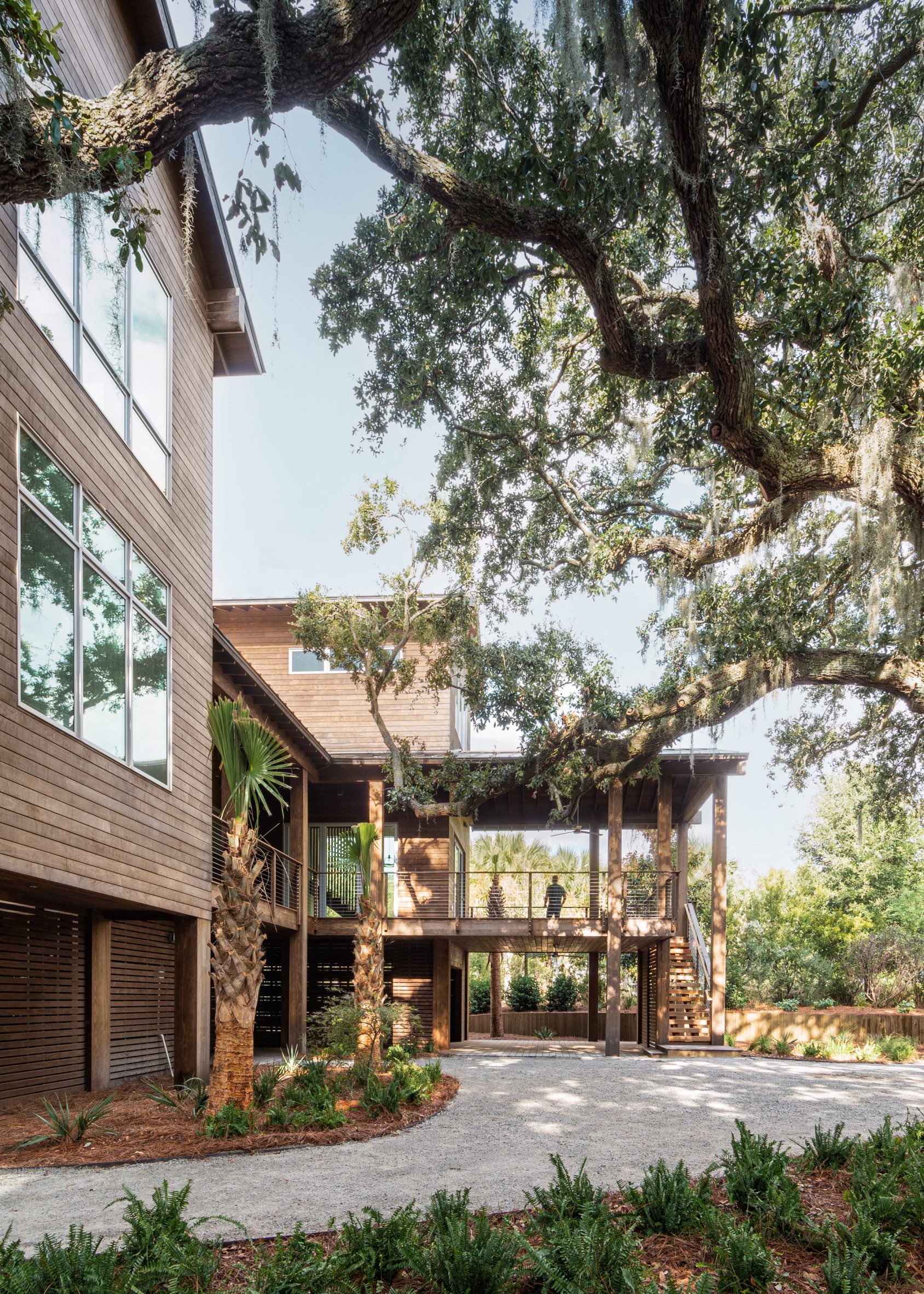 Wooden beach house