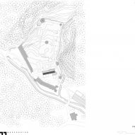 Site plan of Žiče Charterhouse by Medprostor in Slovenia