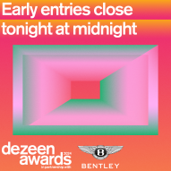 Dezeen Awards 2024 early entry closes tonight at midnight London time