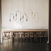 Photo of lights above a table