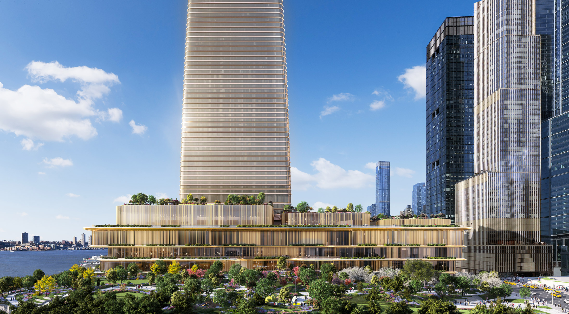 Base of skyscraper at proposed Hudson Yards phase 2 site