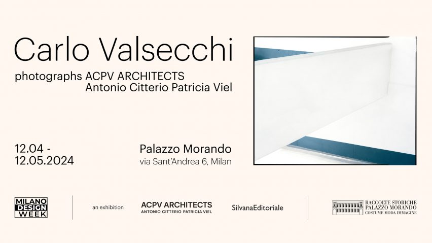 Graphic for the Carlo Valsecchi photographs ACPV Architects Antonio Citterio Patricia Viel exhibition