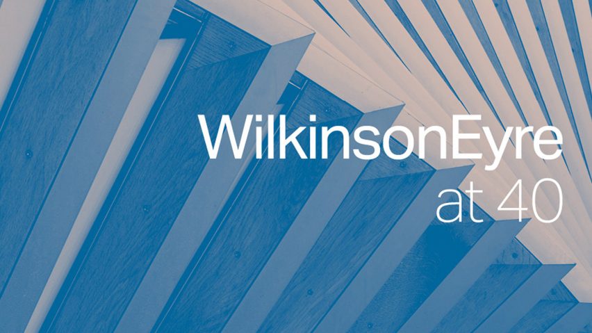 Photo of logo for the WilkinsonEyre at 40 exhibition