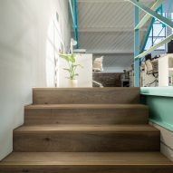 Staircase in Addison Studios by Tigg + Coll Architects