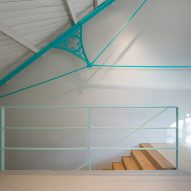 Victorian trusses above staircase of Addison Studios by Tigg + Coll Architects