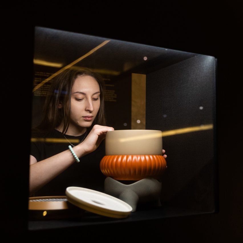 a photograph of a product design student