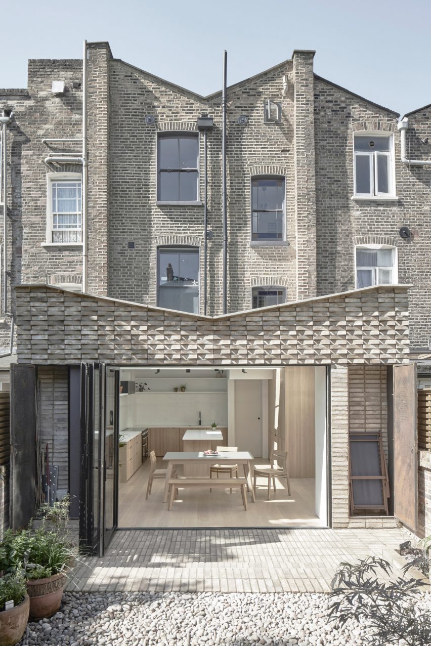 London extension with butterfly roof