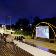 Outdoor cinema at Cantinho do Céu
