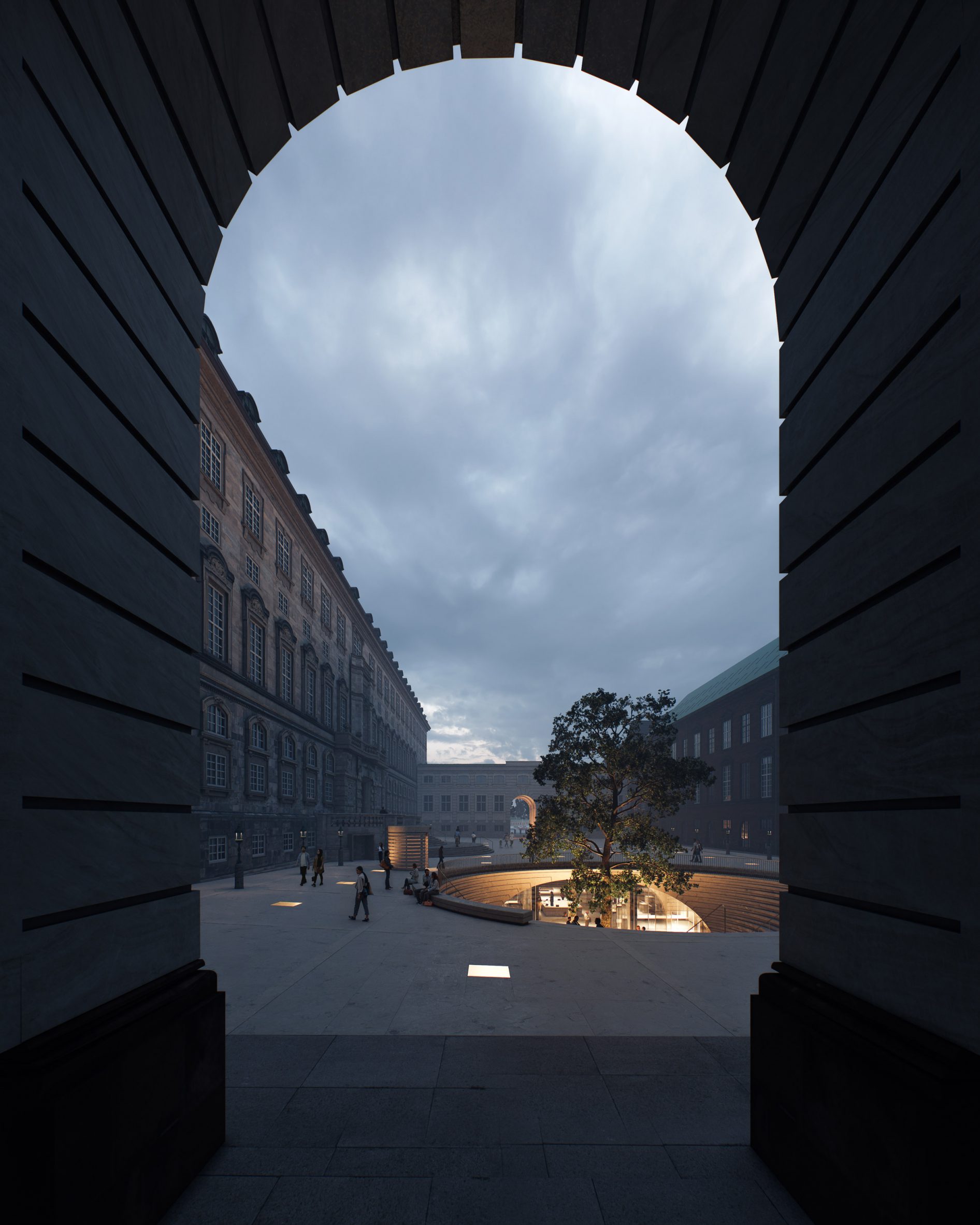 Entrance to the Danish Parliament courtyard
