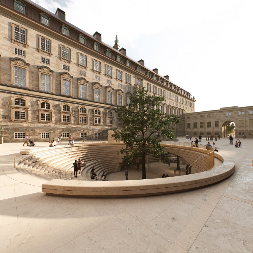 Courtyard of the Danish Parliament by Cobe, Arcgency and Drachmann Arkitekter