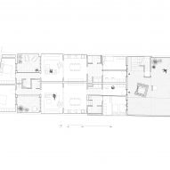 Ground floor plan of Churruca apartment block by Be Studio