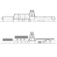 Section drawing of Breach House by Studio Bark