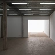 Studio with metal ceiling