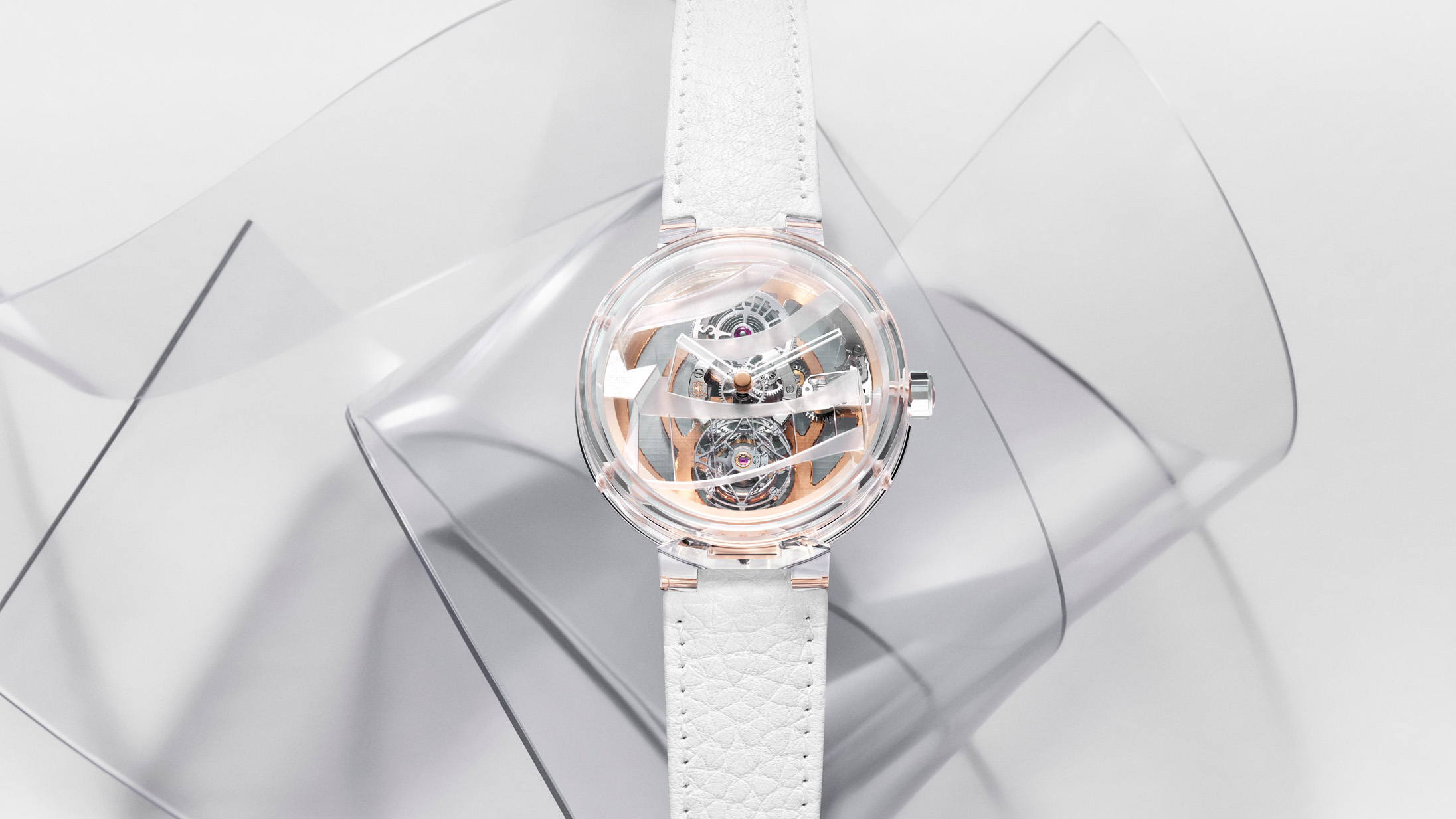 Frank Gehry creates transparent Fondation Louis Vuitton-informed watch