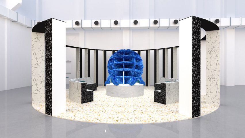 Photo of the Good Plastic Company's exhibit at Milan design week 2024