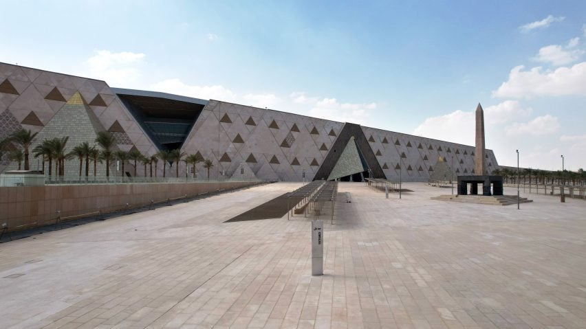 Elevation of Grand Egyptian Museum in Giza