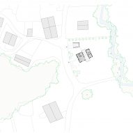 Site plan of The Cork and Wood House by Gurea Arquitectura Cooperativa in Spain