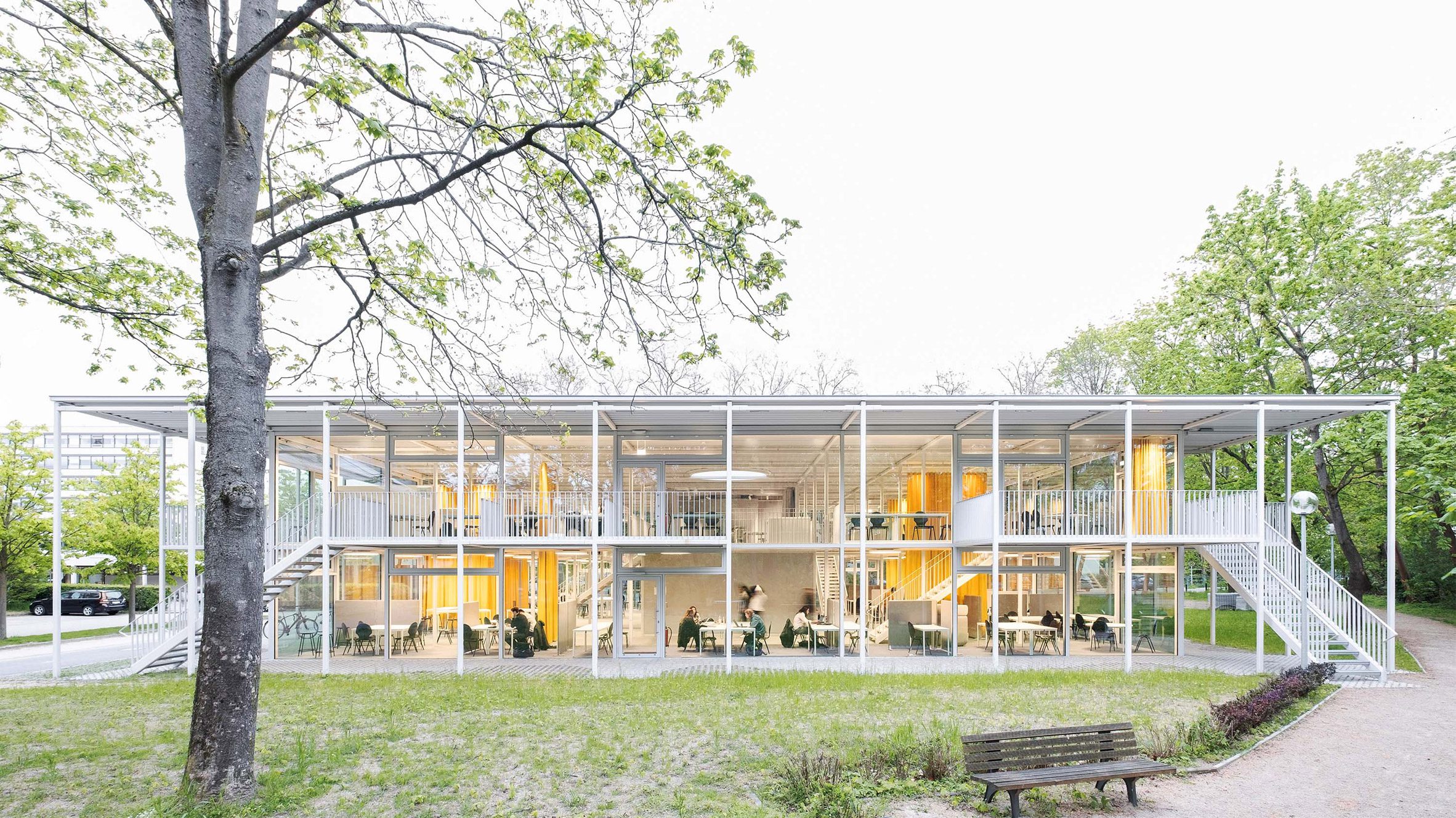 Gustav Düsing and Max Hacke design modular study pavilion in Germany