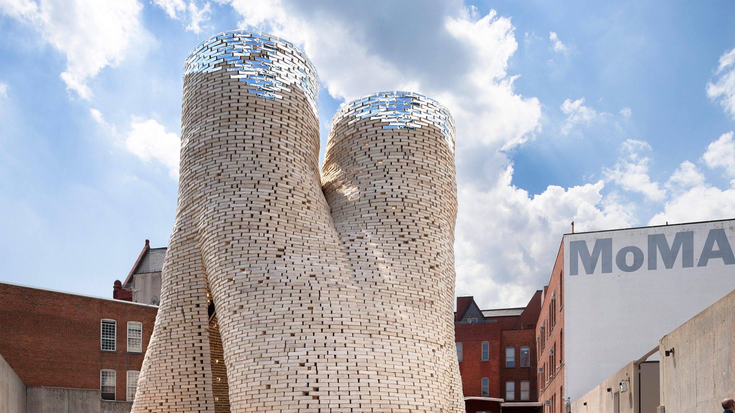 Built structure sitting in a town square