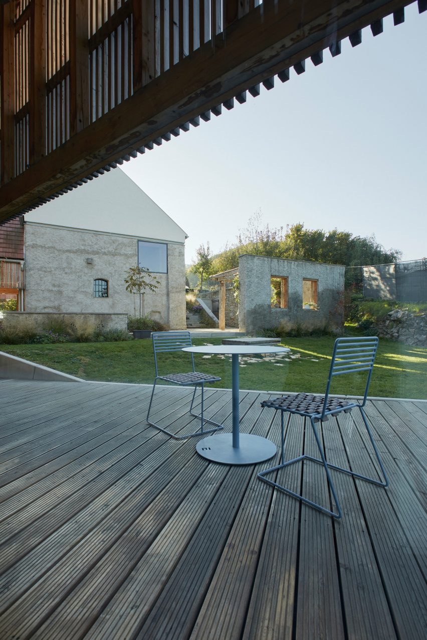 Garden of New House with Old Mill by RDTH Architekti