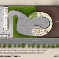 Floor plan of Nokha Village Community Centre by Sanjay Puri Architects in India