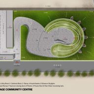 Roof plan of Nokha Village Community Centre by Sanjay Puri Architects in India