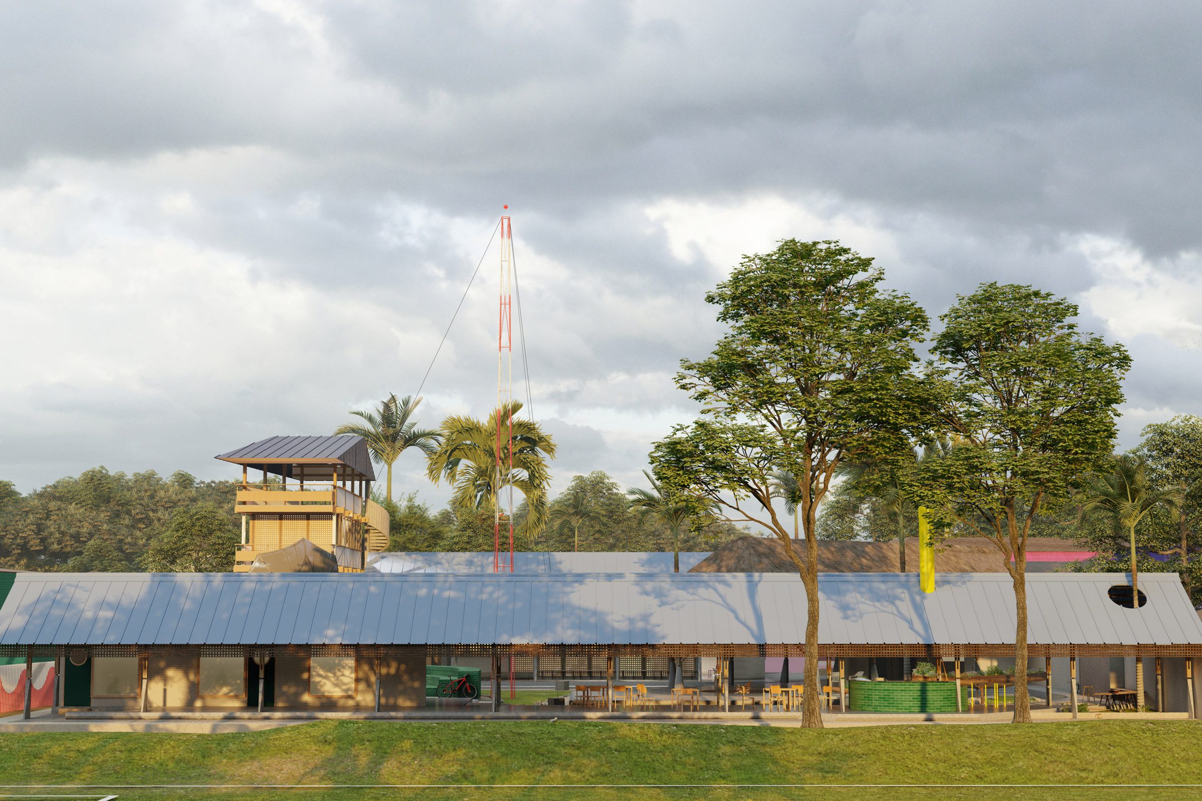 A long pavilion