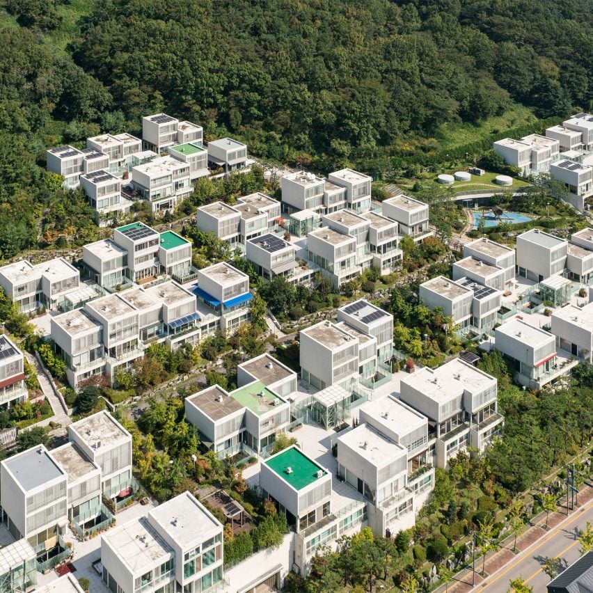 Aerial view of Pangyo Housing in South Korea