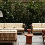 Courtyard with sofas in Roca living in Liverpool by SODA