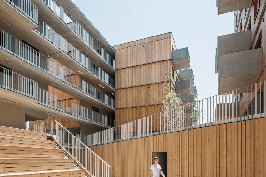 Timber and concrete social housing in Vienna