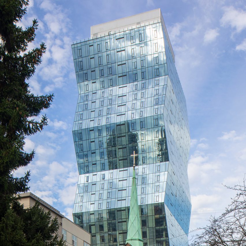 An angular building in Seattle
