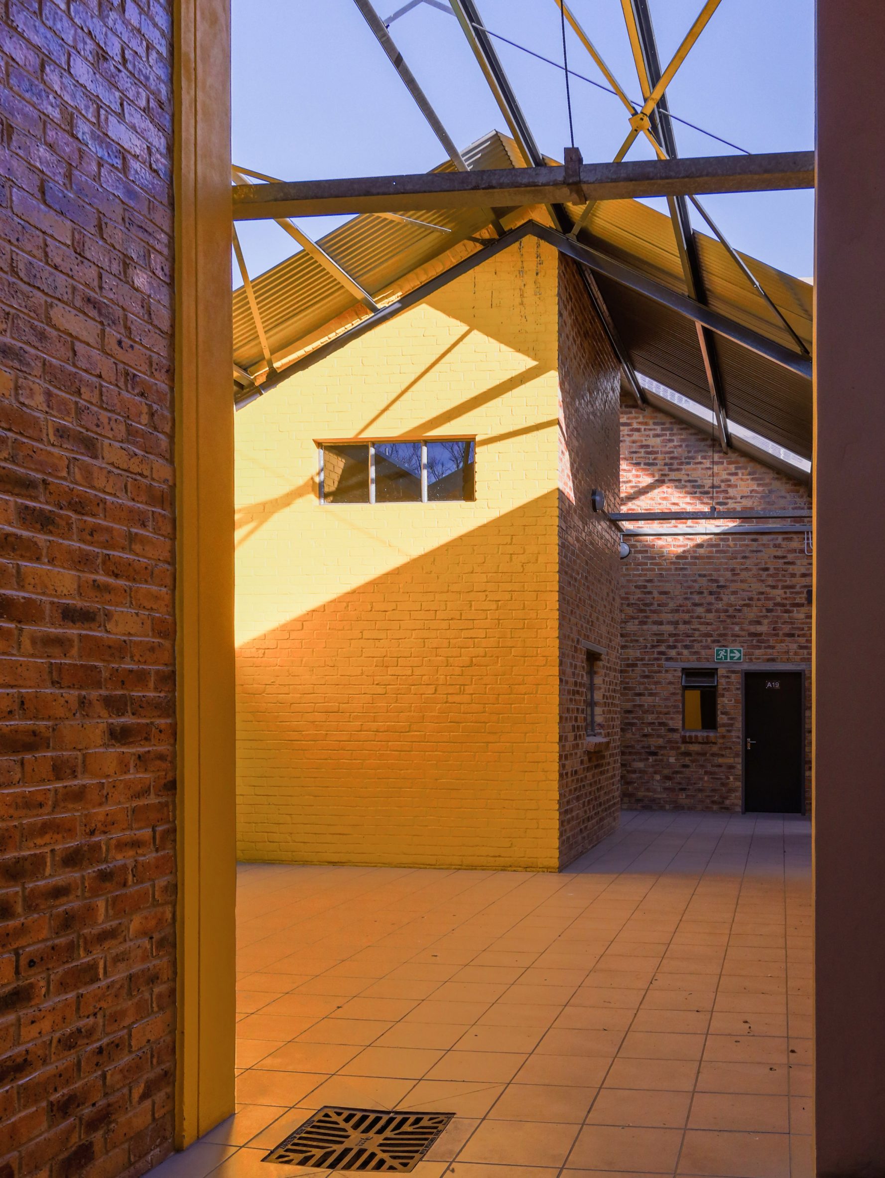 Open courtyard in Slava Village Boksburg Lofts by Savage + Dodd in South Africa