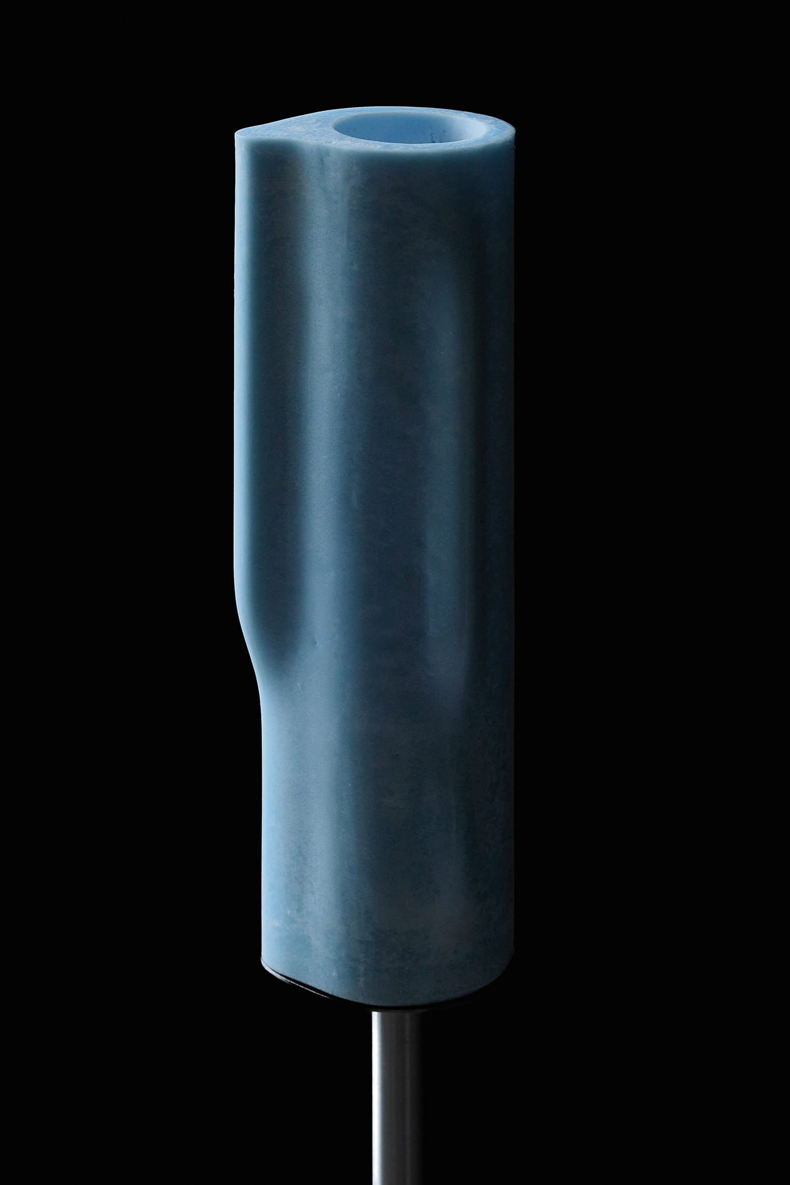 Blue wax lampshade