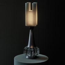 Soft Solids lamp by Daydreaming Objects on a black backdrop