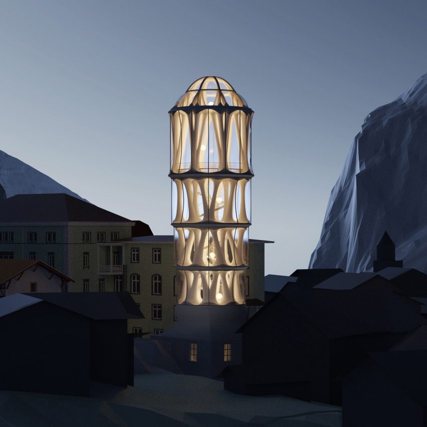 Tor Alva 3D-printed tower by Benjamin Dillenburger, Michael Hansmeyer and ETH Zurich